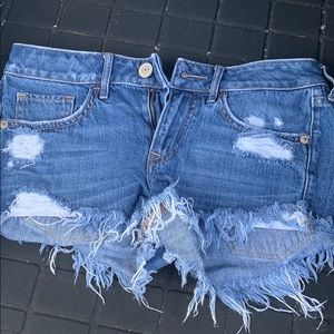 Ripped Jean Shorts